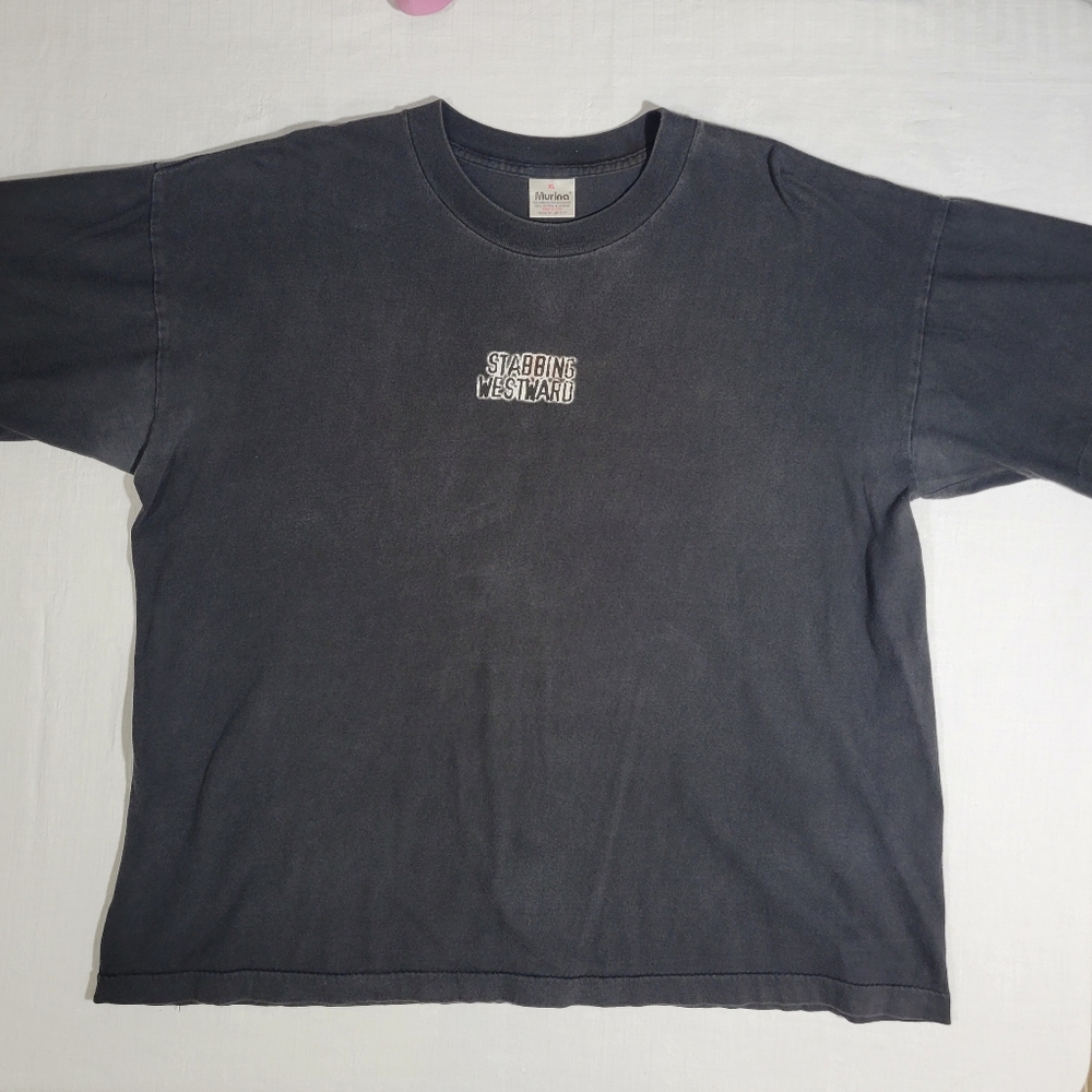 Vintage 90's Men's XL StabbingWestward In-store Promotional Band T-Shirt DAMAGED